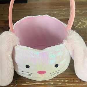 5/$10 item Pink Bunny Sequin Basket
